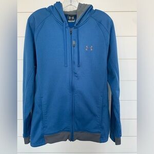 UNDER ARMOUR MEN’S OR WOMEN’S FULL ZIP FRONT BLUE SWEATSHIRT SIZE L.